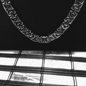 Stainless Steel Silver Color Men's Necklace-22"